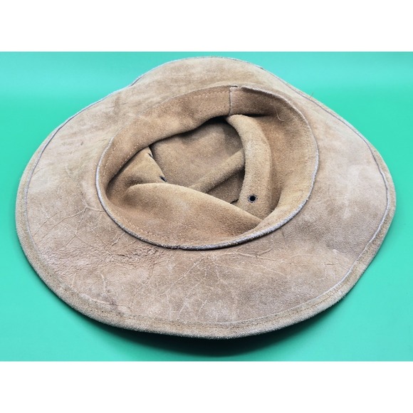 The Original Rouge Handcrafted Large Hat Safari Australian Suede Leather - Picture 6 of 11